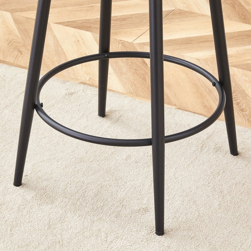 Fashionable Ergonomic Bar Chairs with Brown Technology Fabric