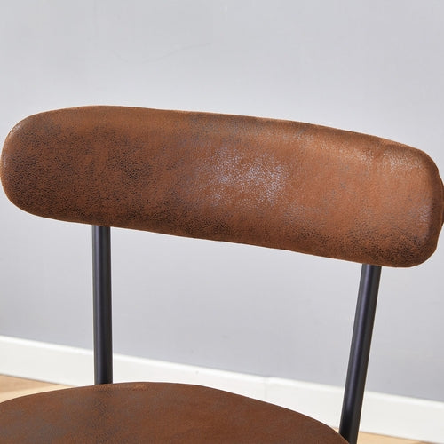 Fashionable Ergonomic Bar Chairs with Brown Technology Fabric